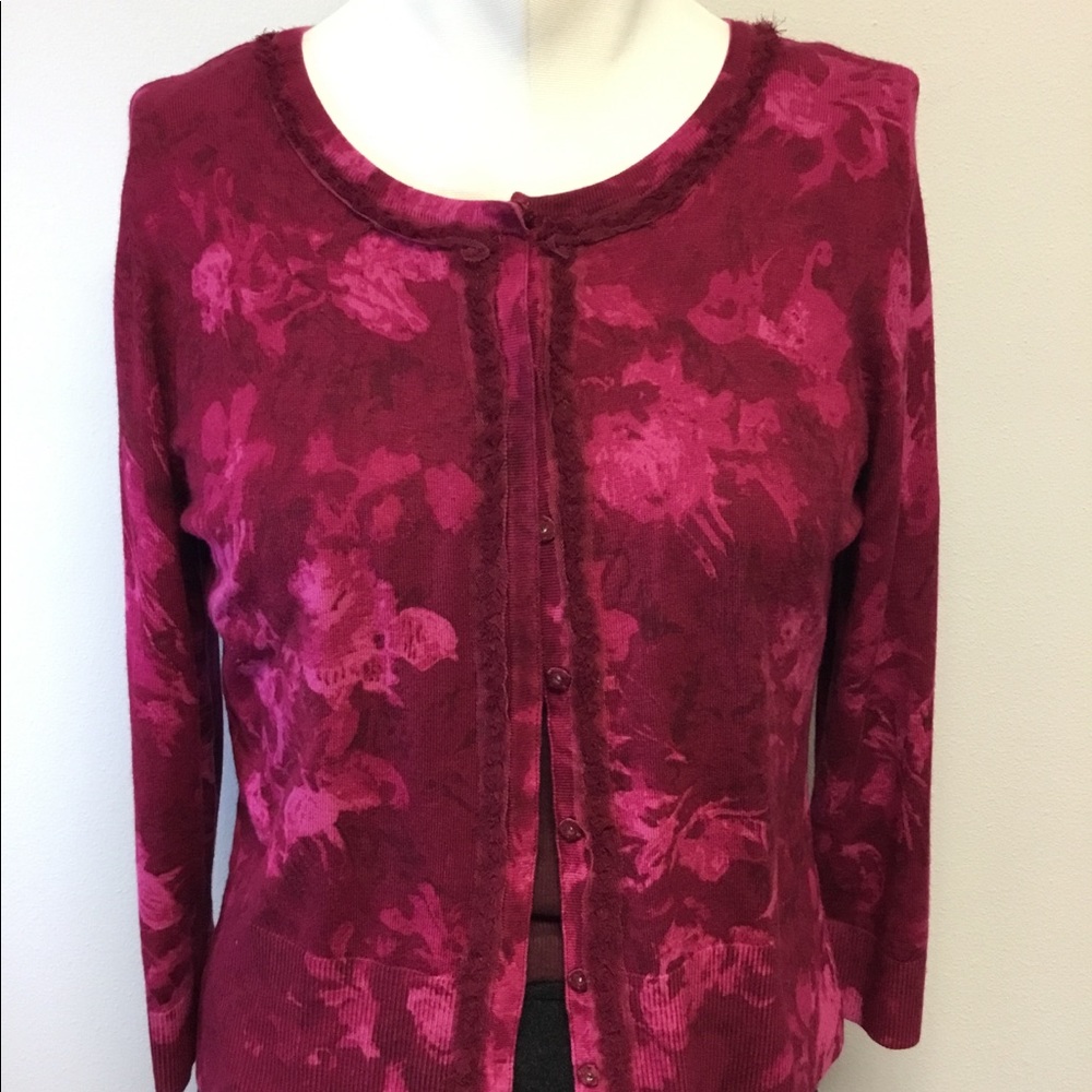 White House Black Market rose cardigan